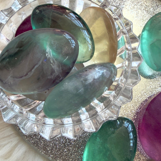 Fluorite Palm Stone