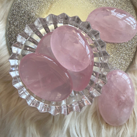 Rose Quartz Palm Stone