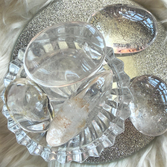 Clear Quartz Palm Stone