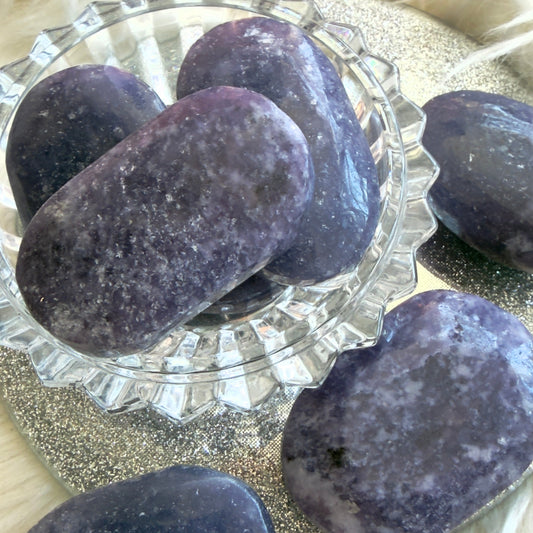 Lepidolite Palm Stone